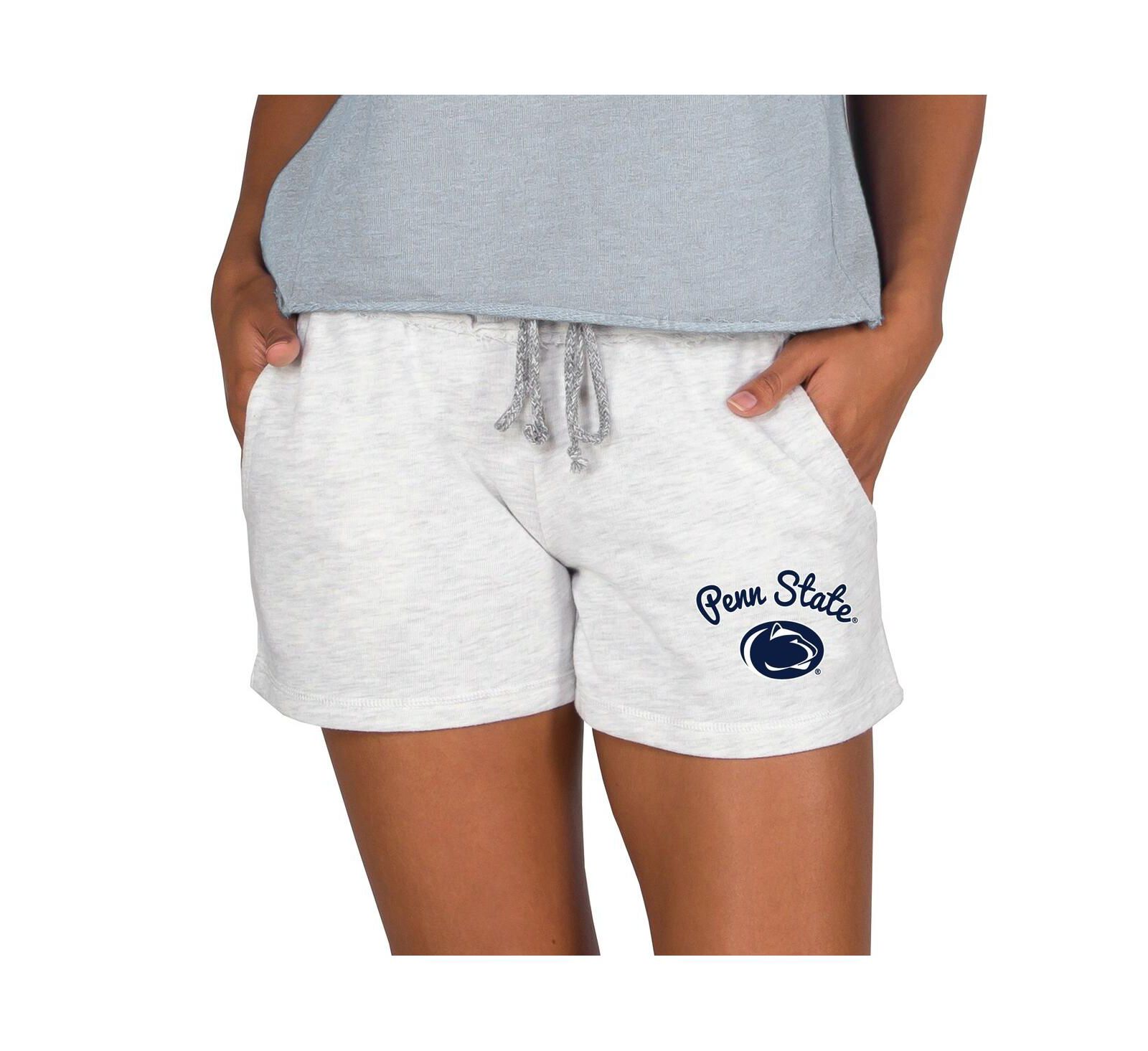 Женские шорты Concepts Sport Ash Penn State Nittany Lions Mainstream French Terry Tri-Blend