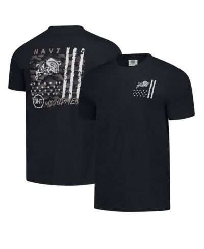 Image One Men's Black Navy Midshipmen Comfort Colors OHT Camo Overlay T-Shirt
