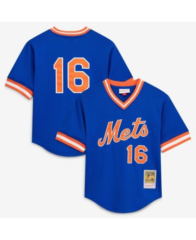 Mitchell & Ness Big Boys and Girls Dwight Gooden Royal New York Mets Mesh Batting Practice Jersey