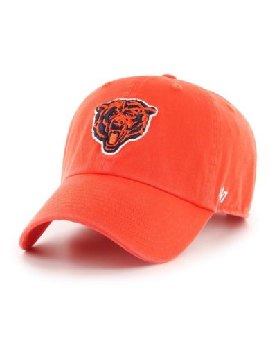 '47 Brand Men's Orange Chicago Bears Historic Logo Clean Up Adjustable Hat