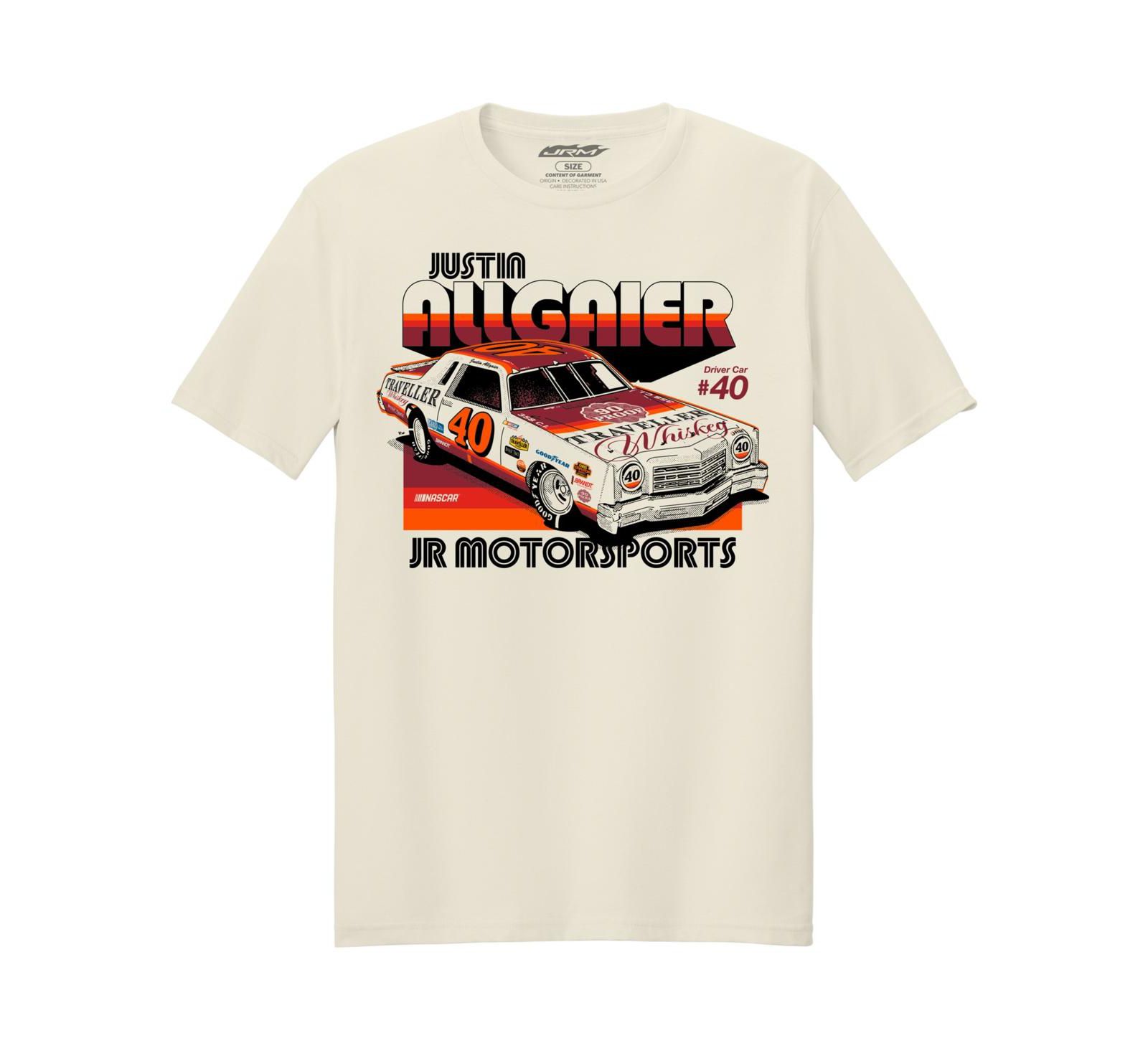 Мужская футболка Classic Ink USA Cream Justin Allgaier Traveler Whiskey