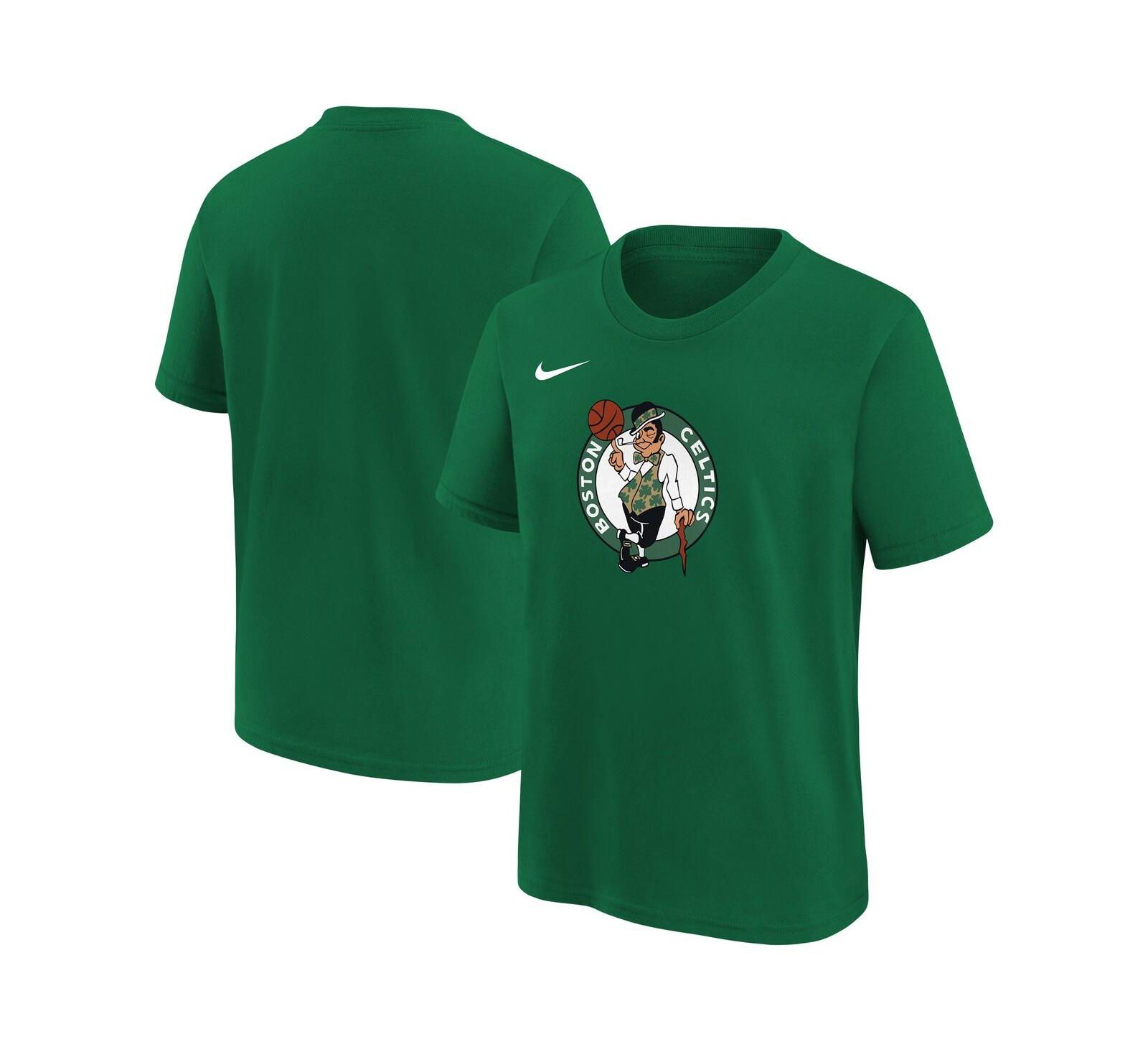 Футболка Nike Kelly Green Boston Celtics Team Essential Logo для мальчиков и девочек