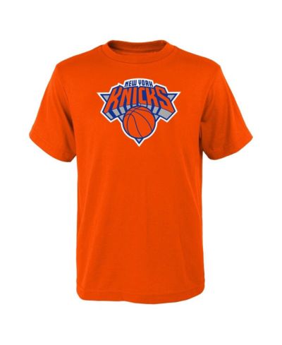 Outerstuff Big Boys and Girls Orange New York Knicks Primary Logo T-Shirt