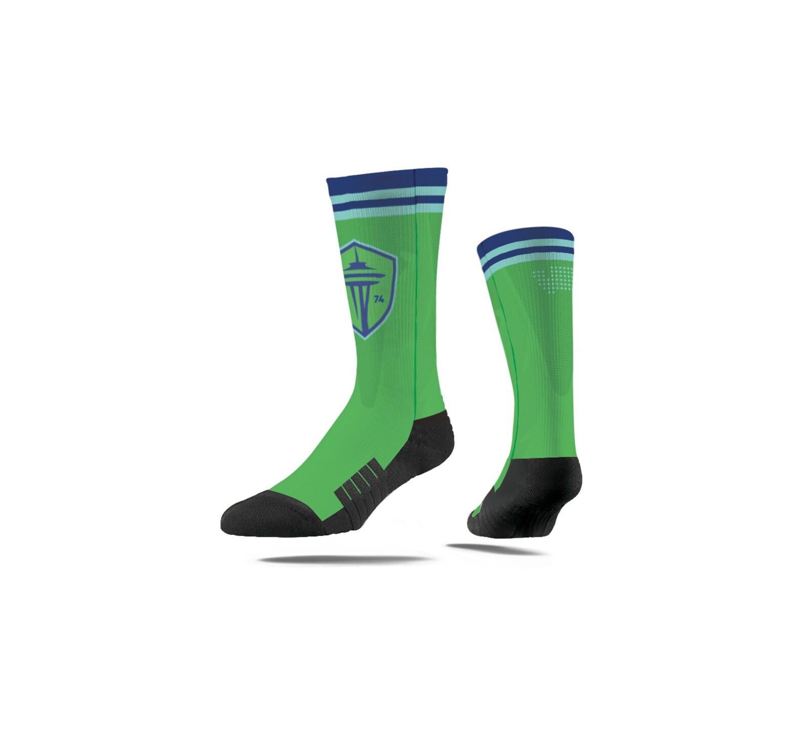 Strideline Men's and Women's Seattle Sounders FC Jersey Hook Premium Crew Socks