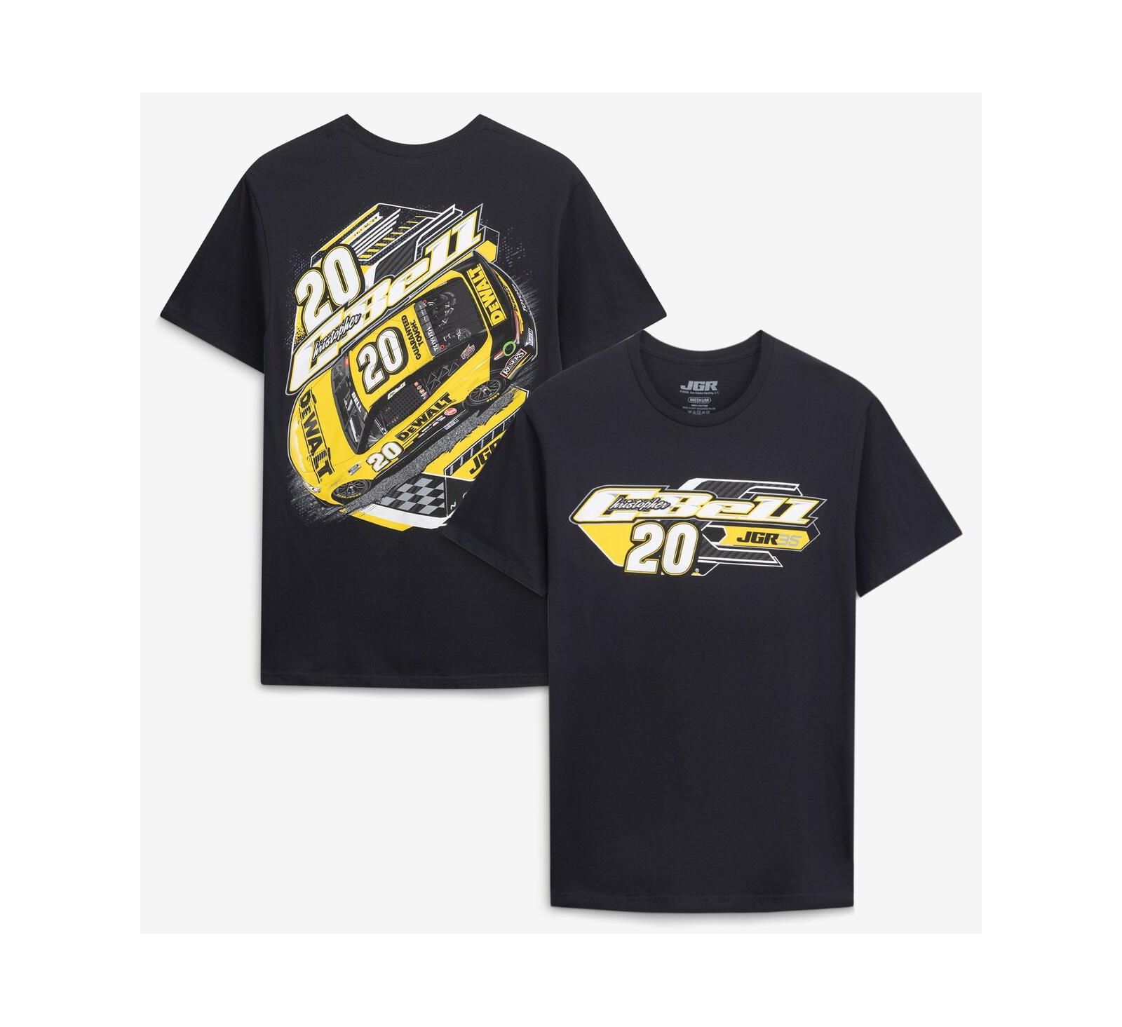 Joe Gibbs Racing Team Collection Men's Black Christopher Bell 20 DeWalt T-Shirt