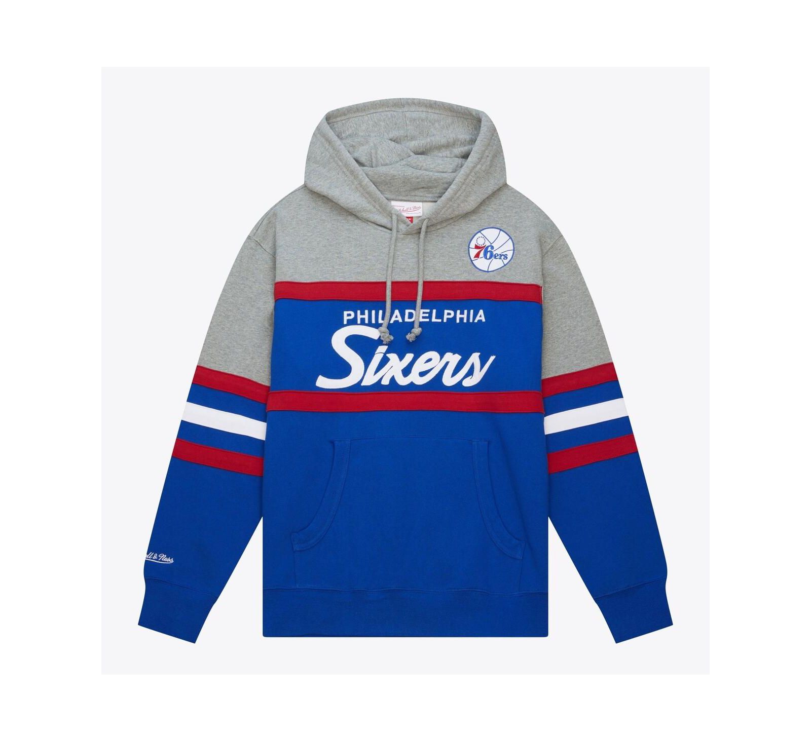 Mitchell & Ness Мужское худи Philadelphia 76ers Fleece Head Coach Royal
