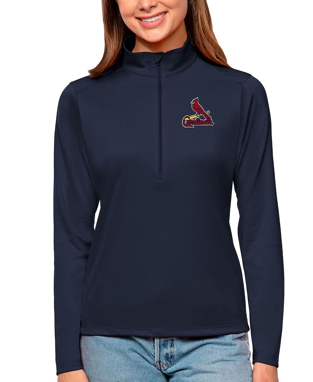 Женский джемпер Antigua Navy St. Louis Cardinals Tribute Quarter-Zip Pullover Sweatshirt