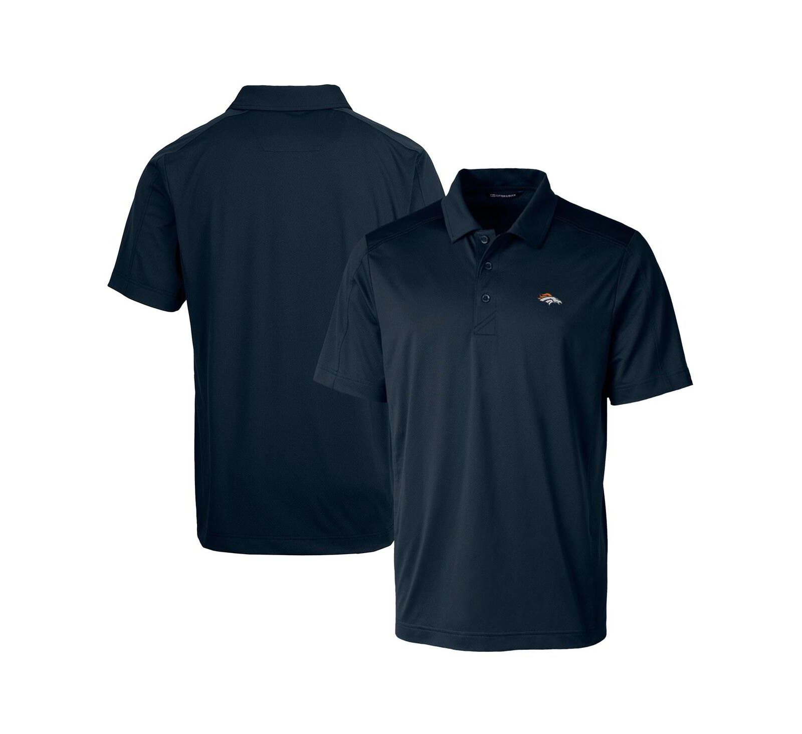 Cutter & Buck Men's Navy Denver Broncos Prospect Textured Stretch Polo Shirt
