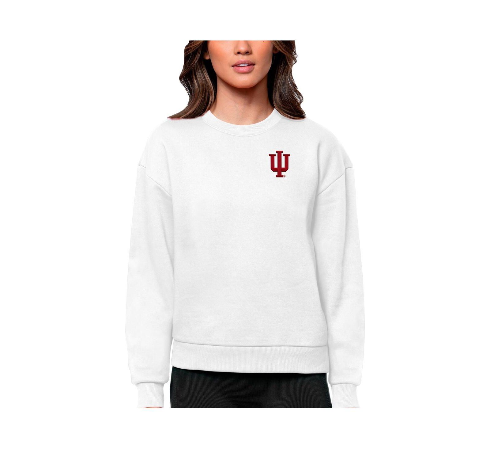 Antigua Женское свитшот с капюшоном Victory, белый, Indiana Hoosiers