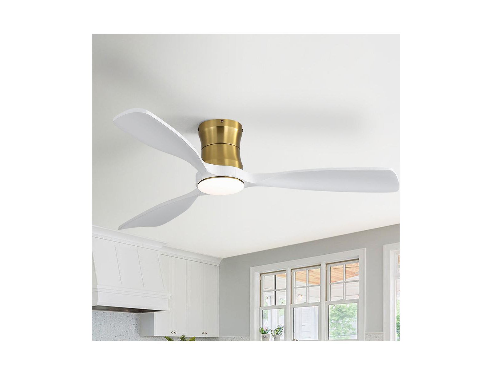 Sofucor 48-inch Modern 3-Blade Ceiling Fan with Light and Remote Control