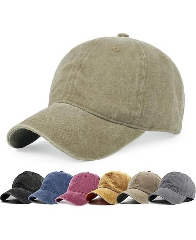 Furlihong Washed Distressed Twill Cotton Baseball Cap - Vintage Adjustable Dad Hat for Men Women