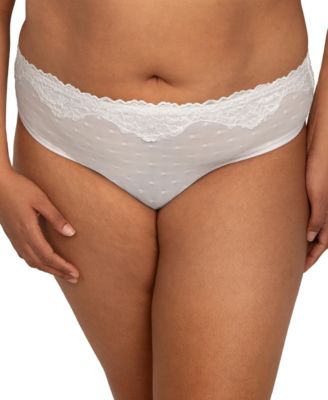 Curvy Couture Women's Sheer Whisper High Cut Brief Panty