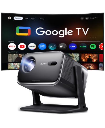 Aurzen Boom Mini 1080p 4K Support 500 ANSI Lumens Portable Smart Projector with Google TV