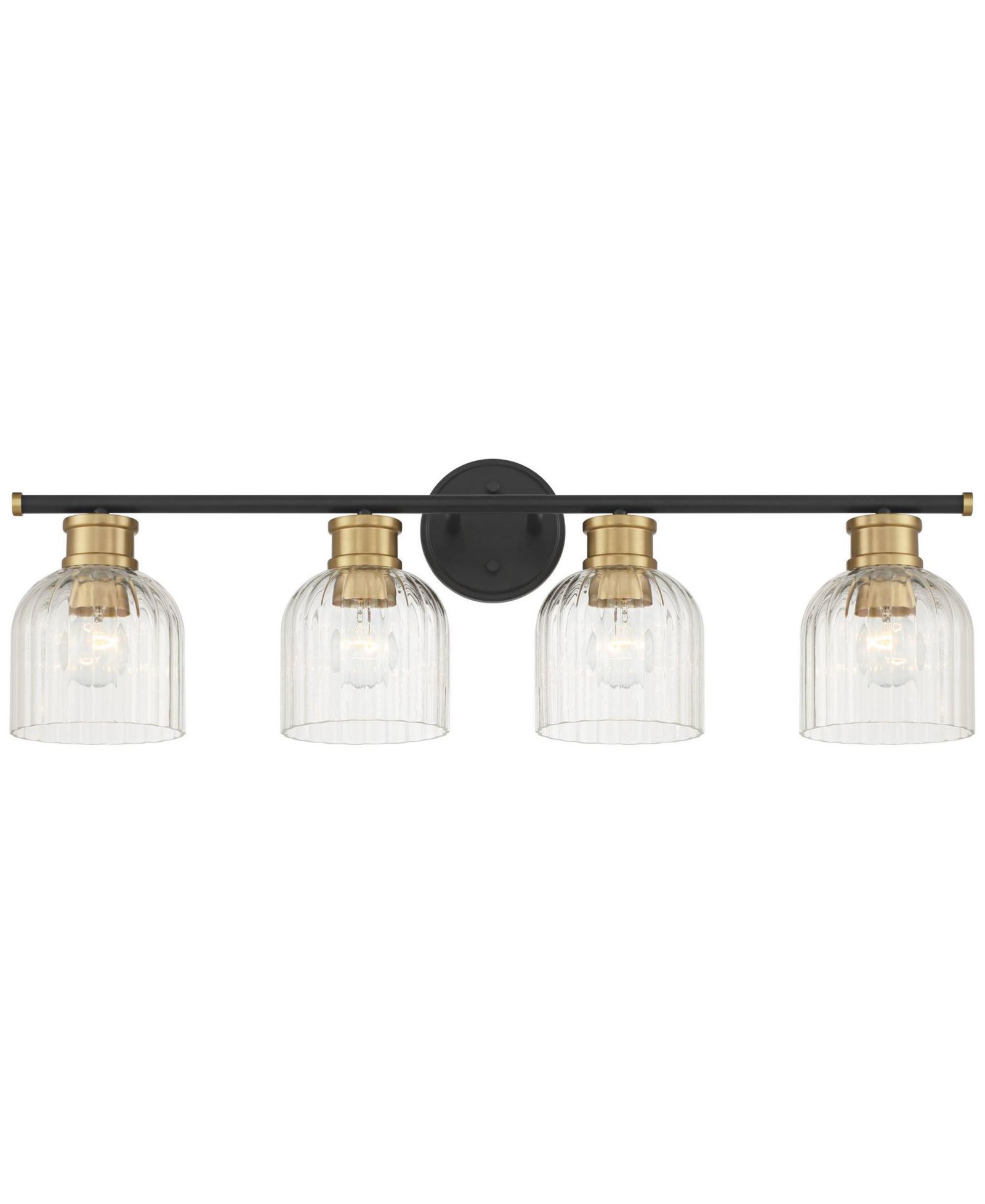 Stiffel Lana 31 3/4" Wide and Warm Brass 4-Light Bath Light