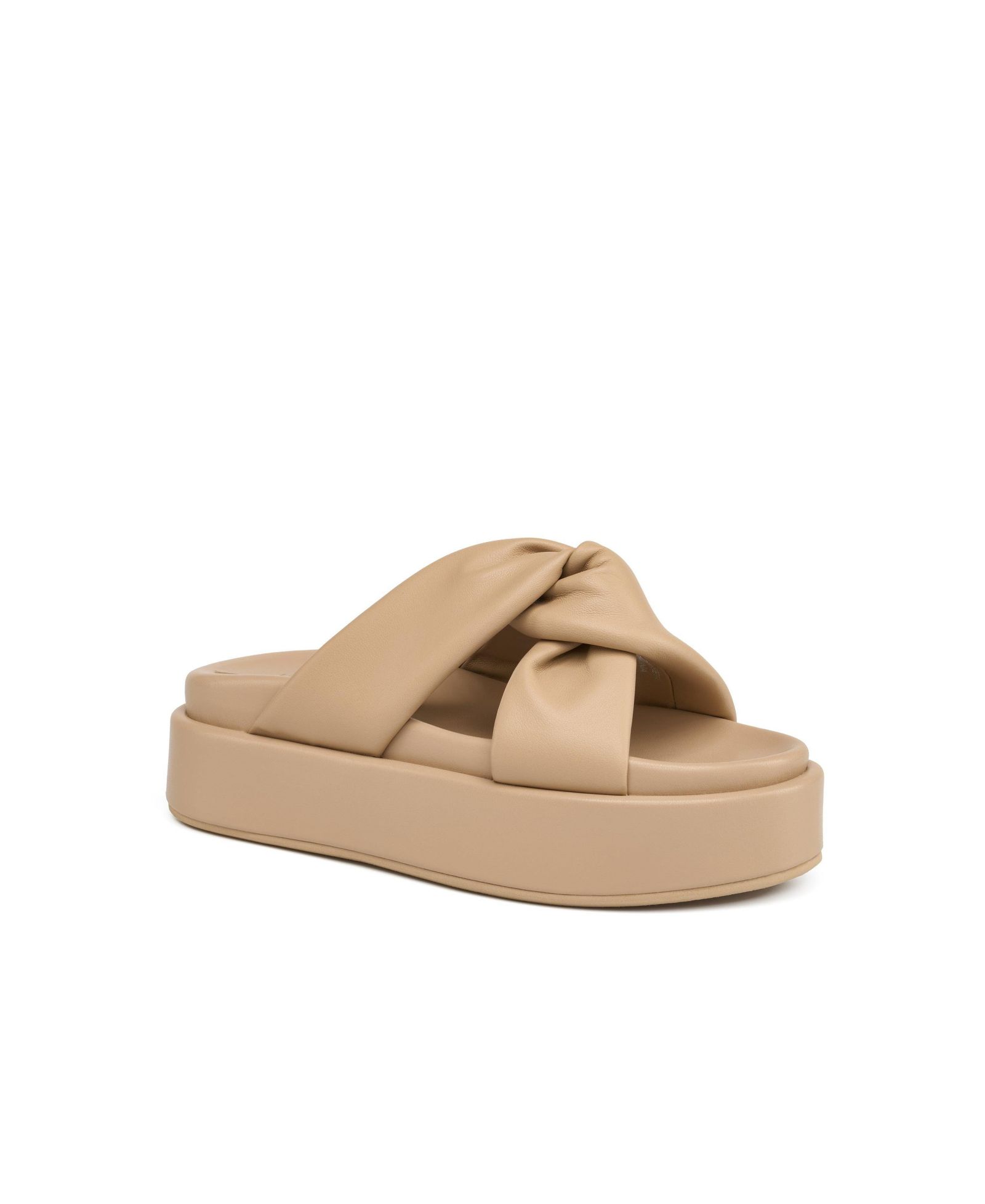 JSlides Women's Yvette Leather Platform Sandal