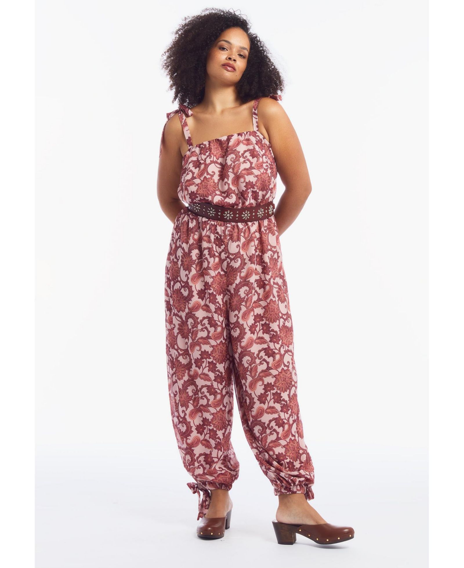 June & Vie Women's Crinkle Chiffon Jumpsuit