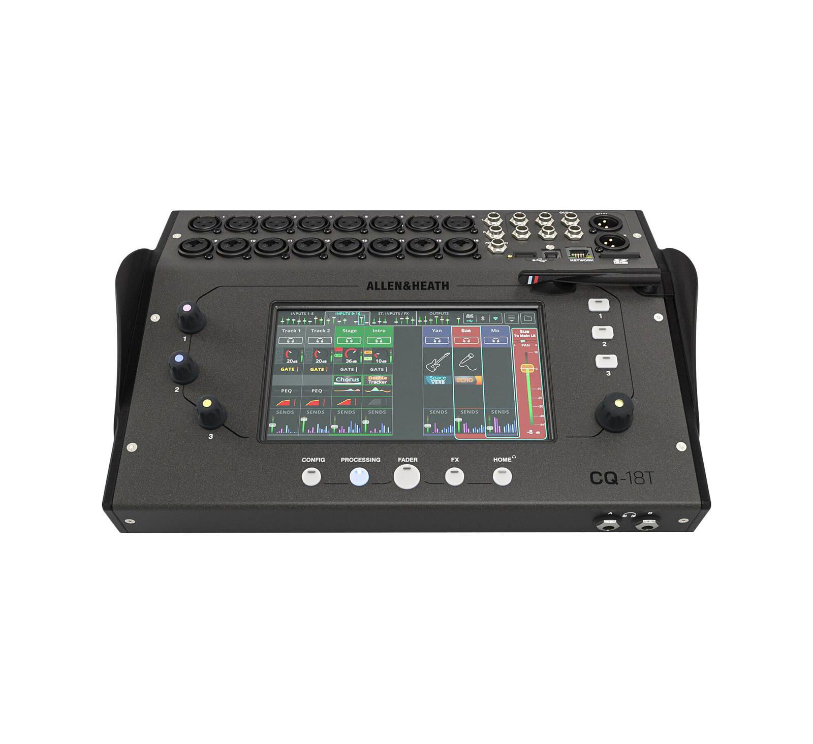 Цифровой микшер Allen & Heath CQ-18T Ultra-Compact 18-Channel с 7" Touchscreen
