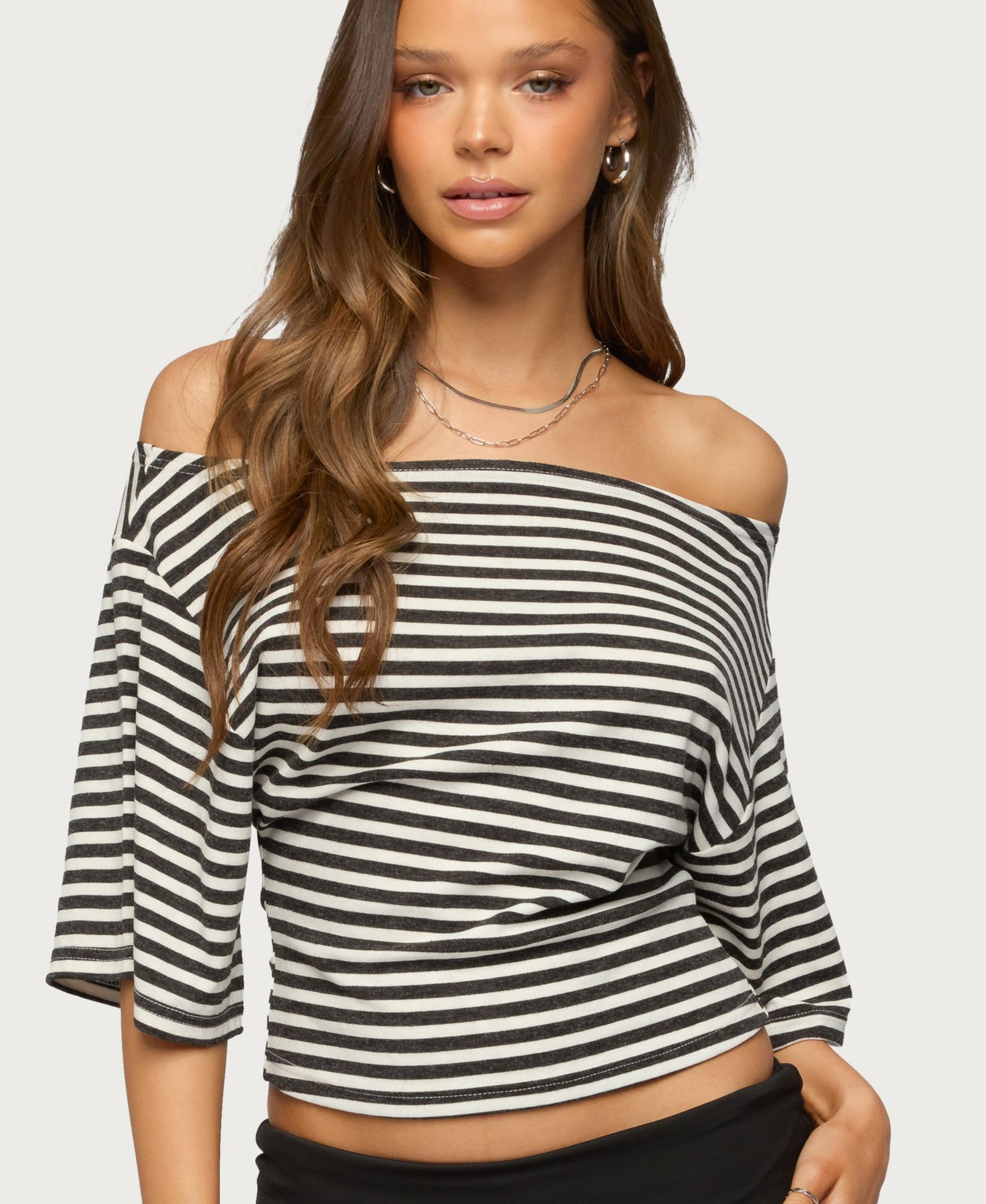 Edikted Women's Jadan Striped Off Shoulder Top