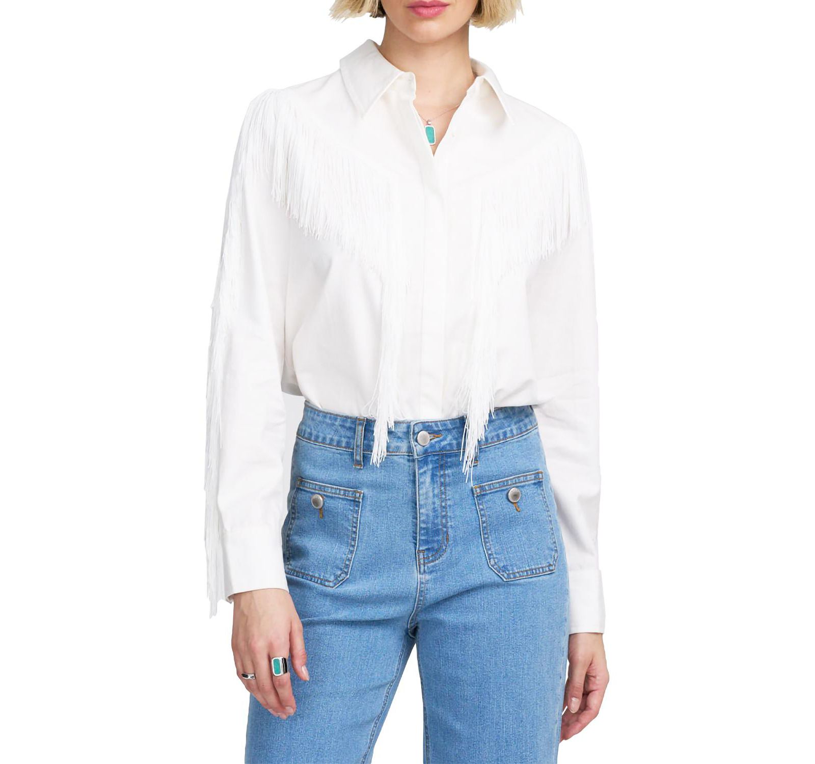 ELLE Collection Women's Fringe Shirt