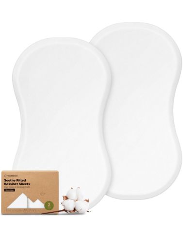 Простыня KeaBabies Organic Bassinet для мальчиков и девочек, 2 шт., 30x18