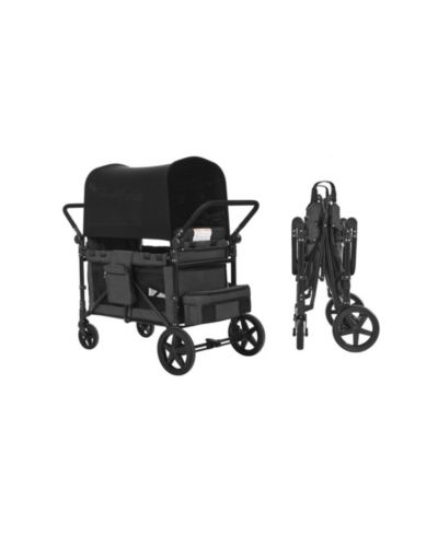 SUGIFT 4 Seat Wagon Stroller 330 lb Foldable Push Pull with Canopy