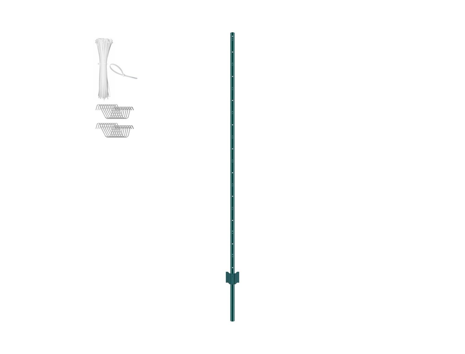 SUGIFT 6 feet U-Channel Fence Post 6 Pack Heavy Duty Steel Stakes