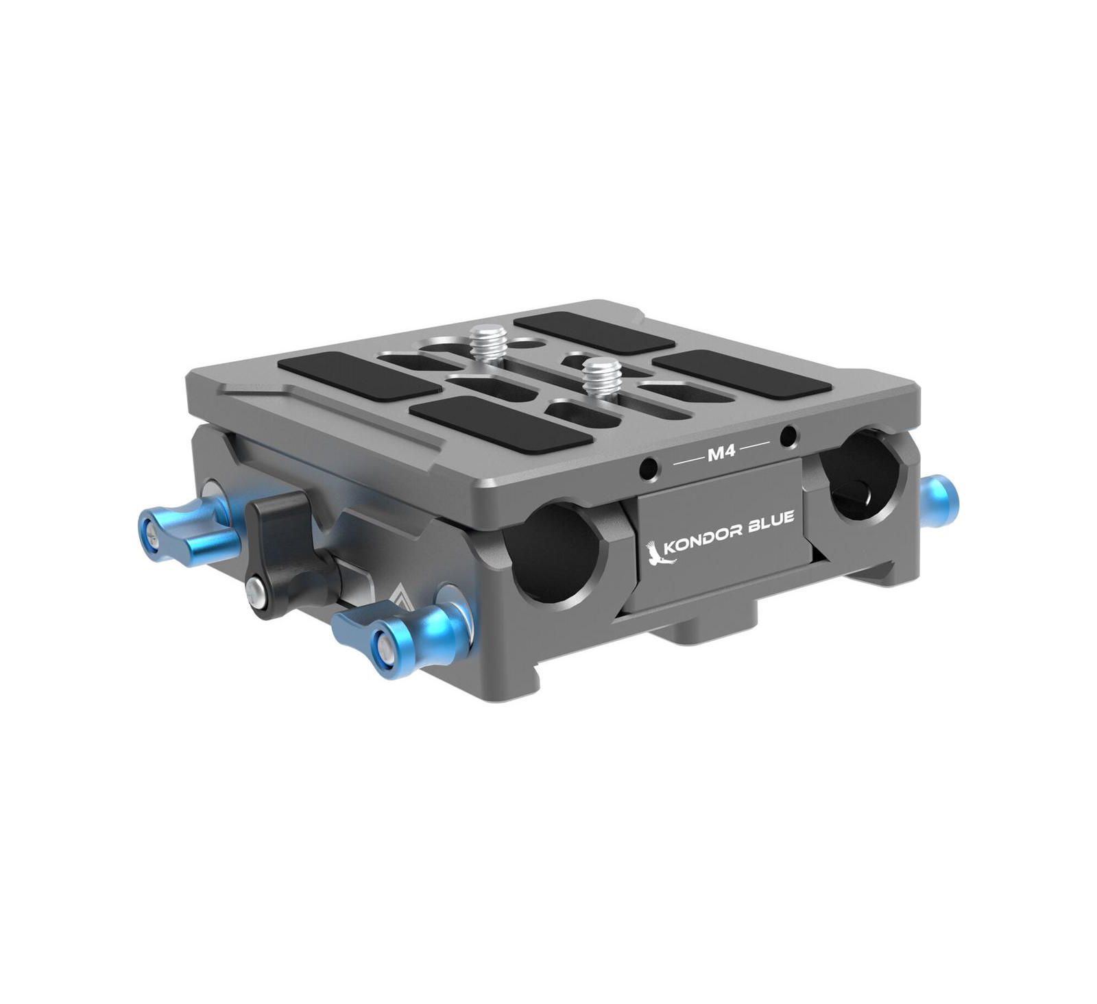 Kondor Blue LWS Arri Bridge Plate with Riser Plate Quick Release for C70/Bmpcc 6K Pro/Ursa Mini/FX6/Venice