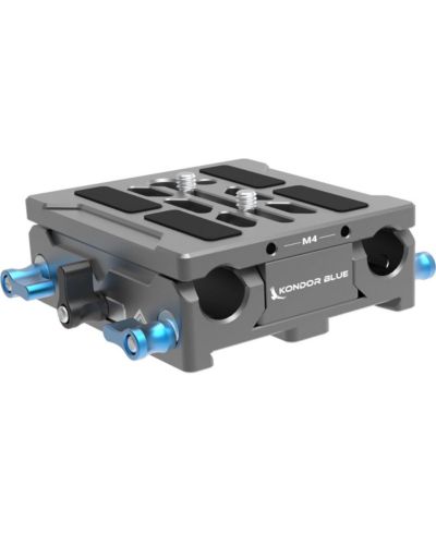 Kondor Blue LWS Arri Bridge Plate with Riser Plate Quick Release for C70/Bmpcc 6K Pro/Ursa Mini/FX6/Venice