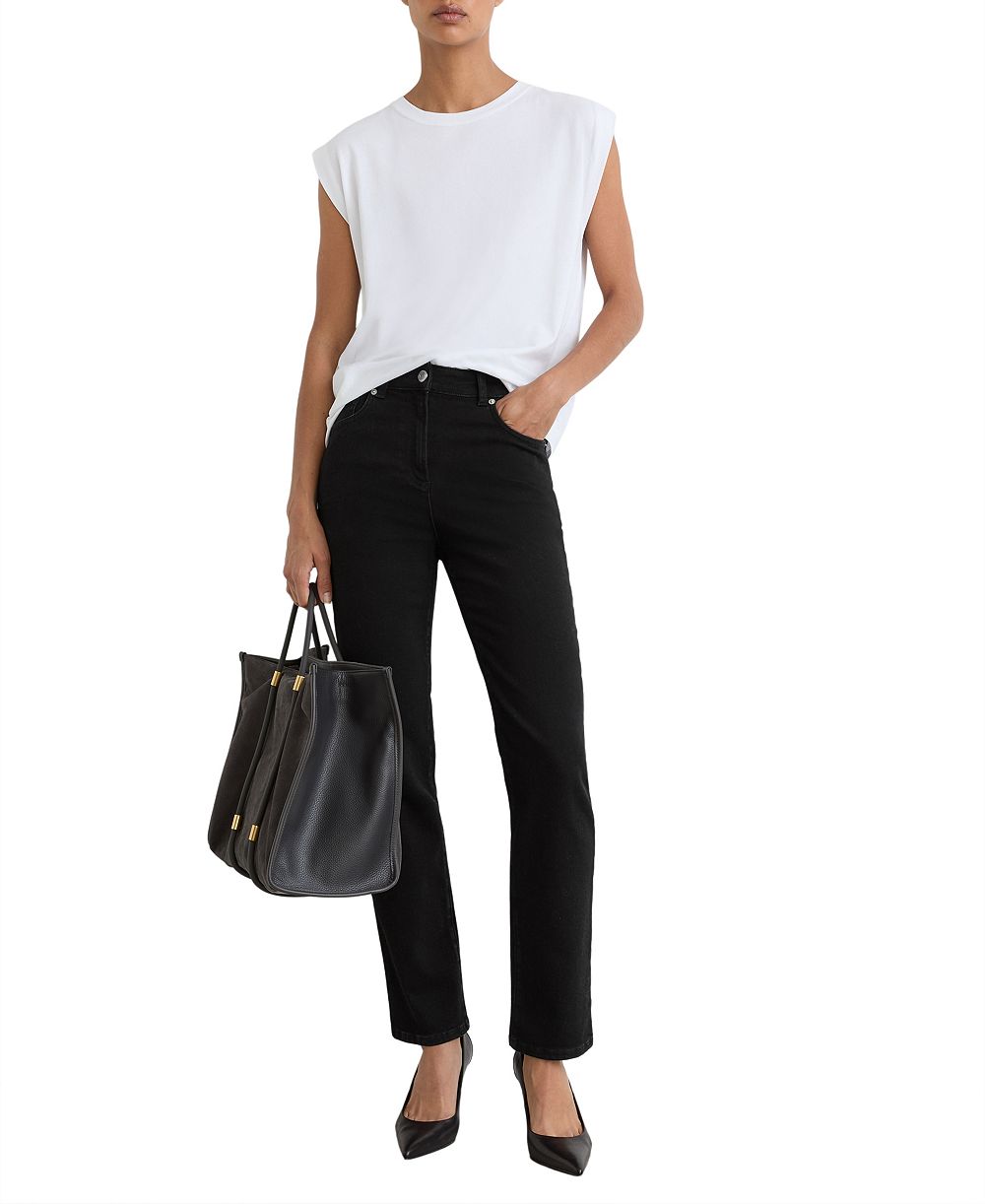 REISS Women's Isabel Mid-Rise Slim-Leg Cotton-Blend Jeans