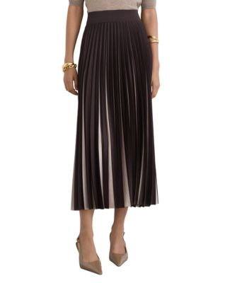 REISS Women's Serena Two-Tone Pleated Midi Skirt
