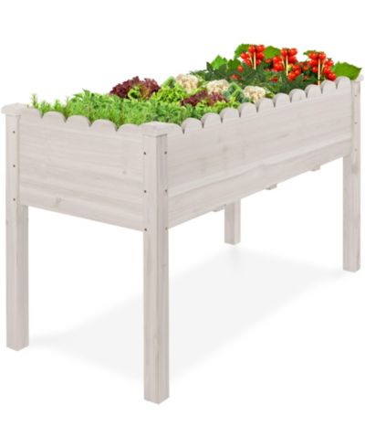 Садовая грядка Best Choice Products, приподнятый деревянный ящик с поддоном и лайнером