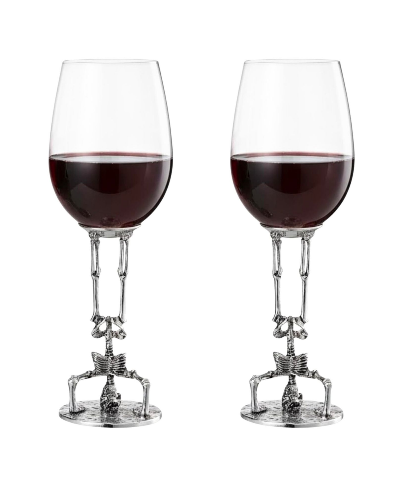 Набор винных бокалов The Wine Savant Upside Down Skeleton, 2 шт.