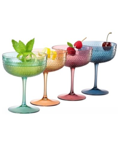 Набор бокалов The Wine Savant Muted Hobnail Coupe, 4 шт.