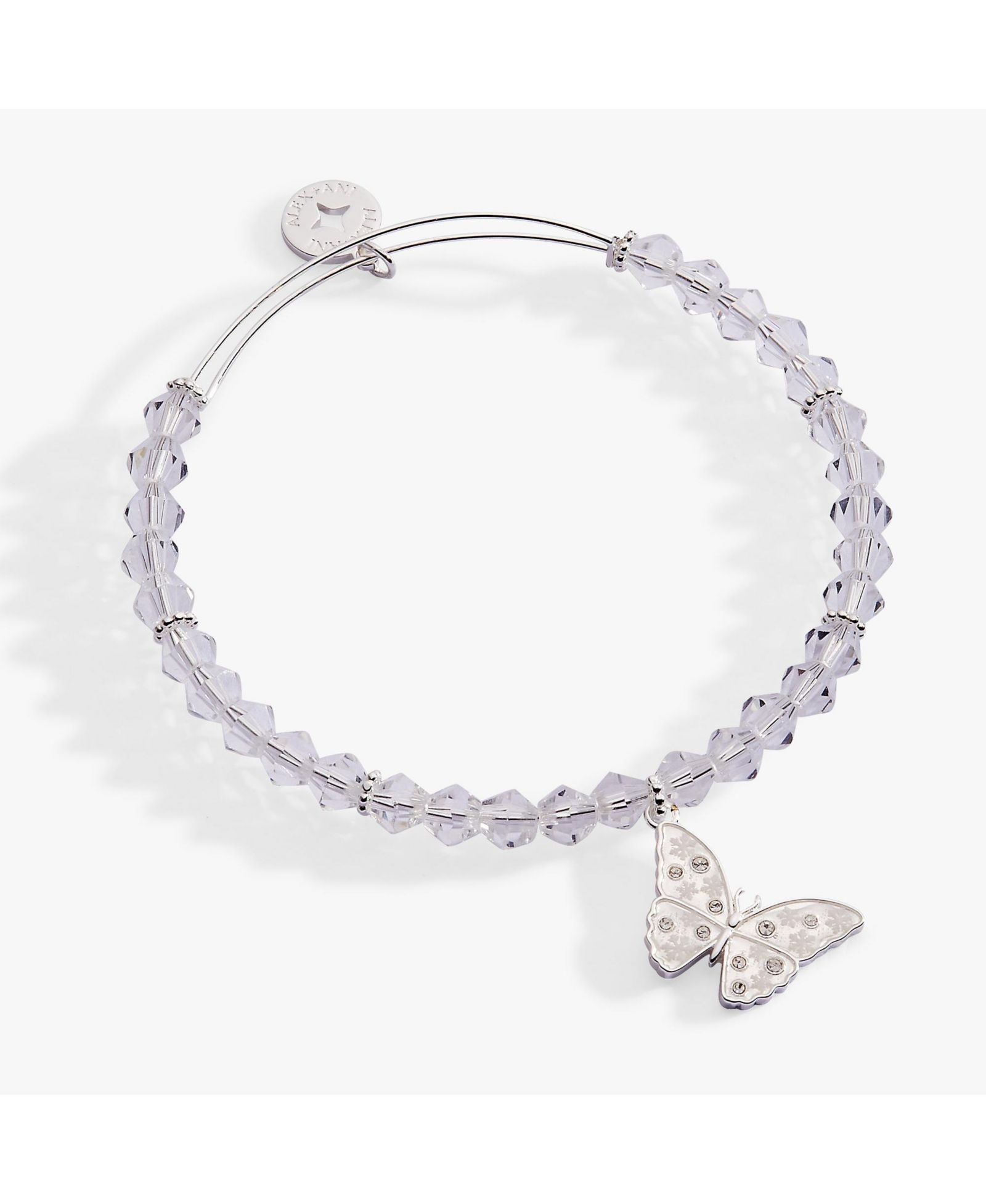 Браслет Alex and Ani Glass Butterfly Beaded Charm