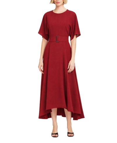 ELLE Collection Women's Belted Midi Dress