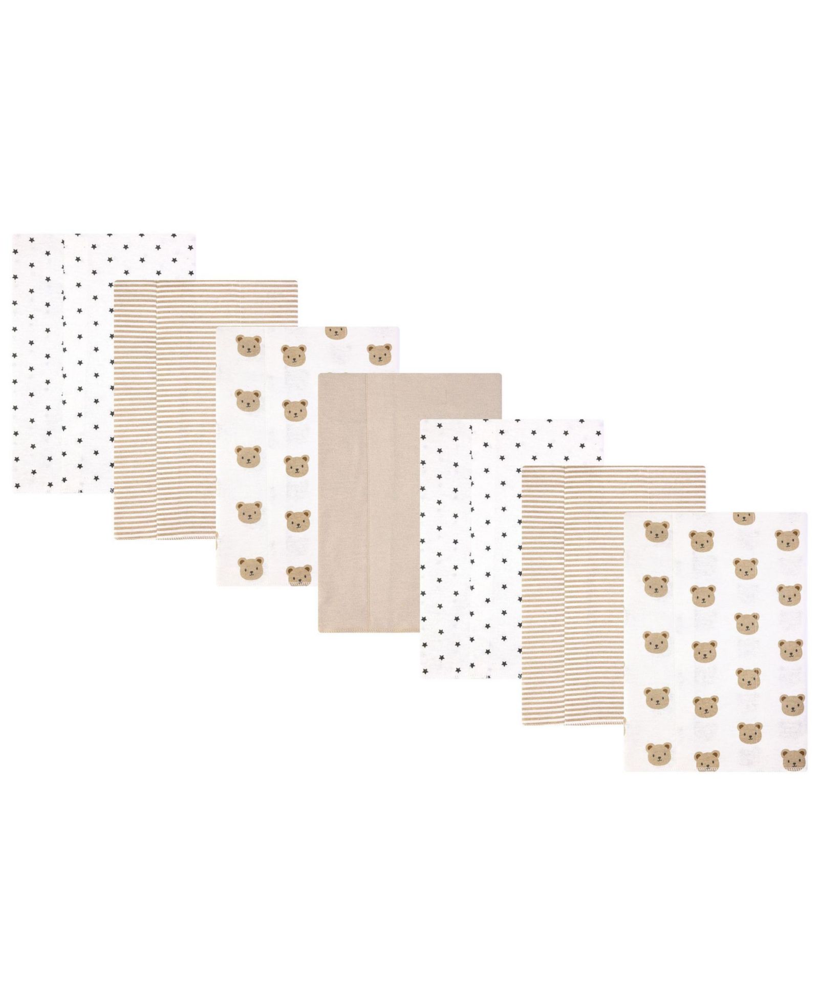 Набор пеленок Hudson Baby Infant Cotton Poly Flannel 7-Pack, Cozy Cutie, One Size