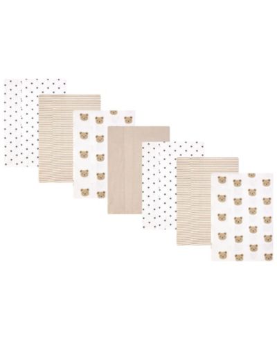 Набор пеленок Hudson Baby Infant Cotton Poly Flannel 7-Pack, Cozy Cutie, One Size
