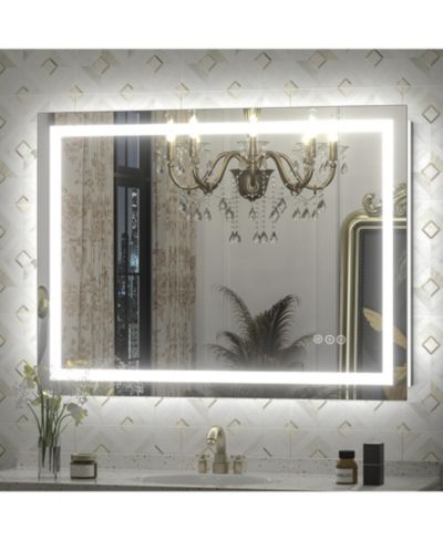 Зеркало для ванной Apmir с LED подсветкой, антизапотевающее, из закаленного стекла, 30" x 40"