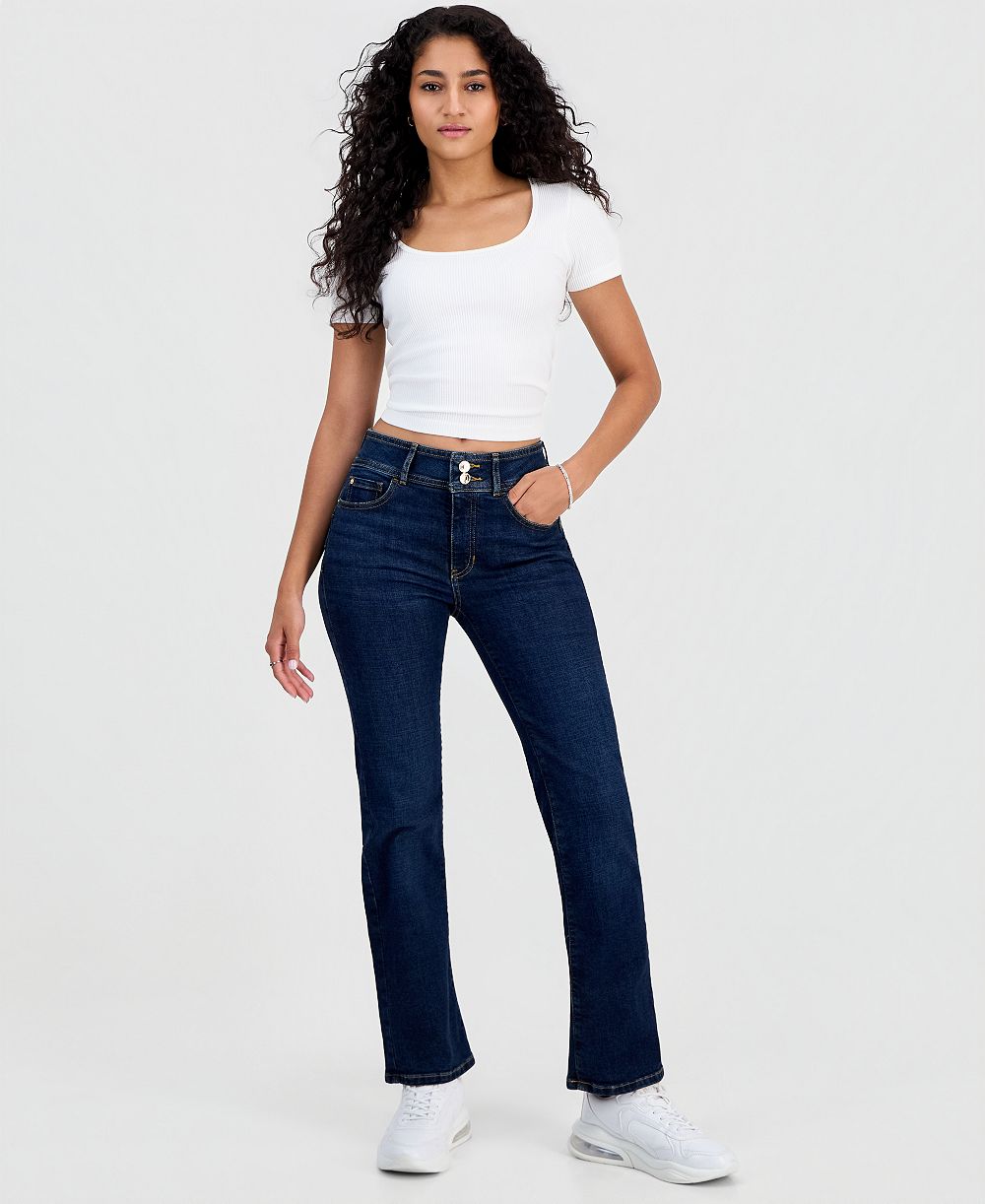 Джинсы GUESS Women's Shape Up Mid-Rise Straight-Leg