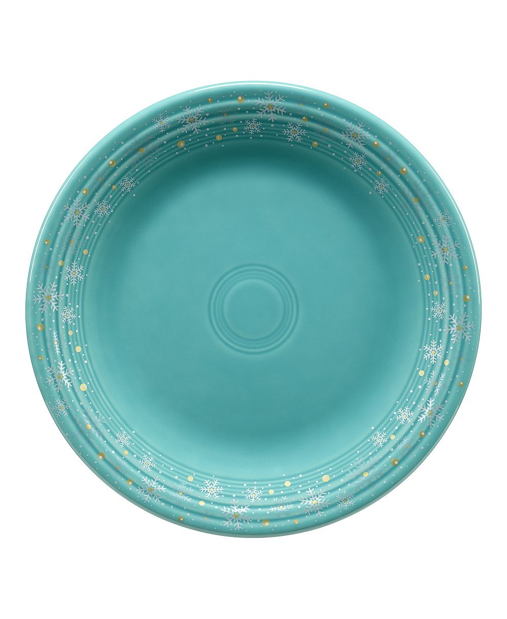 Фiesta обеденная тарелка Turquoise Snowflakes Classic Rim, эксклюзив Macy's