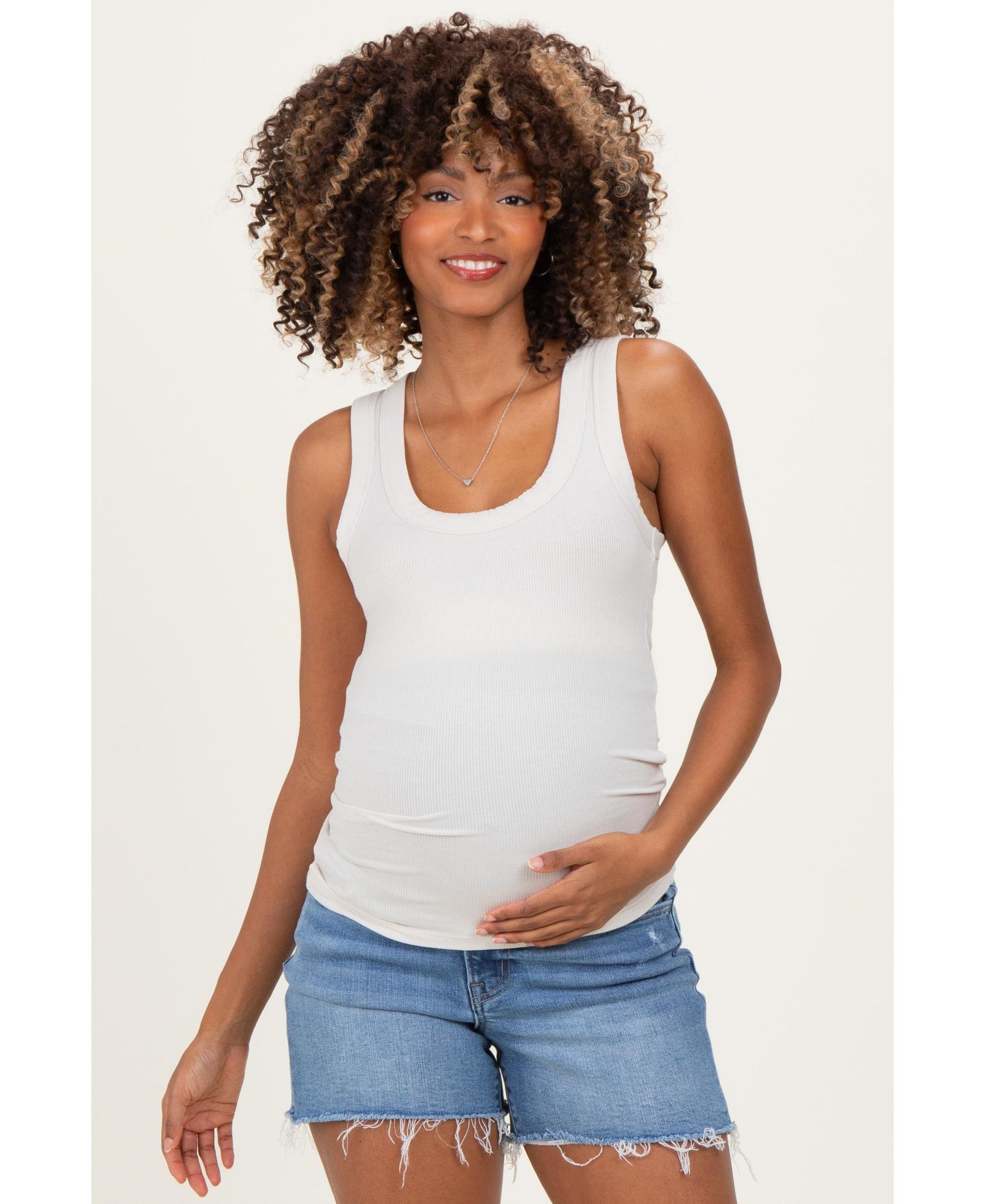 Pinkblush Women's Ribbed Scoop Neck Tank Top
