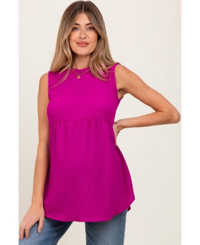 Pinkblush Women's Blush Ruffle Mock Neck Sleeveless Blouse