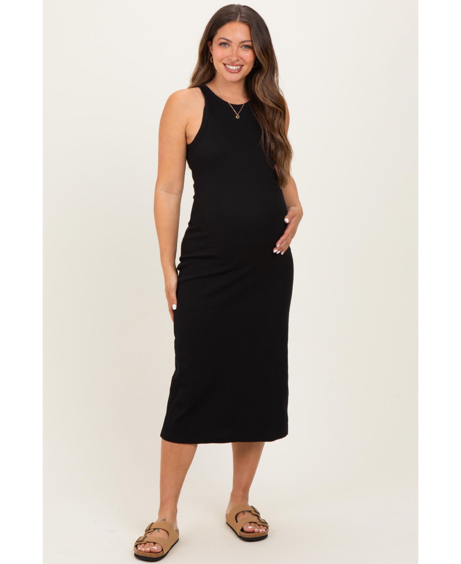 Женское миди-платье Pinkblush Black Ribbed Tank