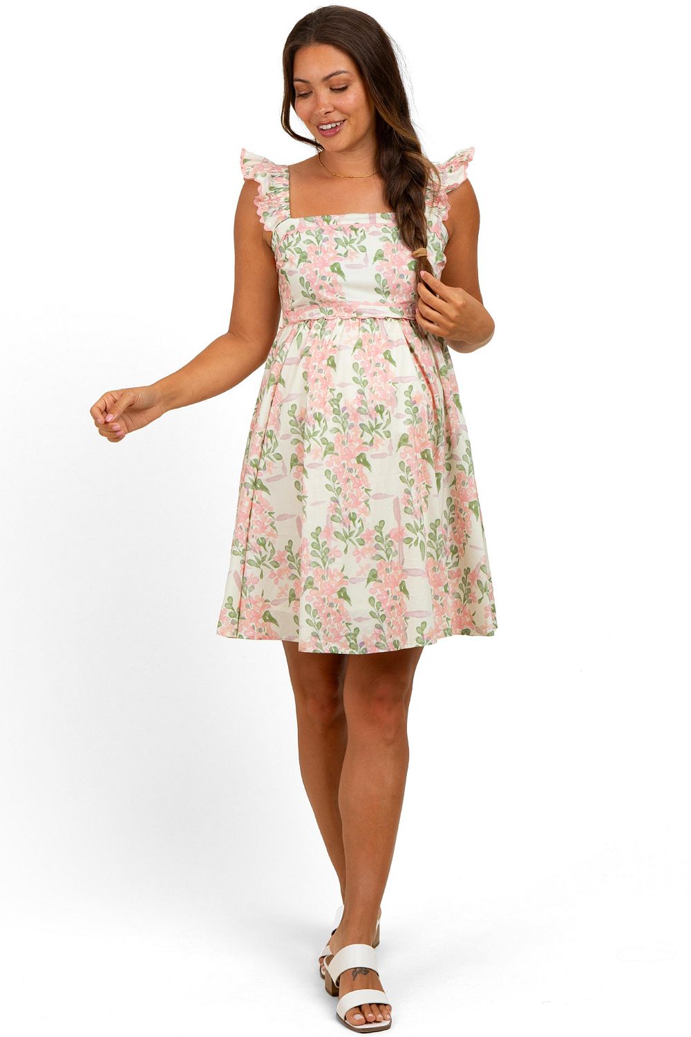 Женское платье Pinkblush Pink Floral Print со смокированной спинкой