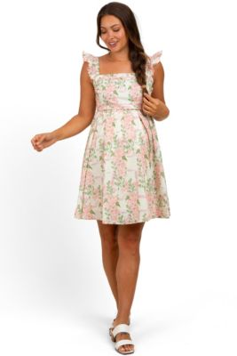 Женское платье Pinkblush Pink Floral Print со смокированной спинкой