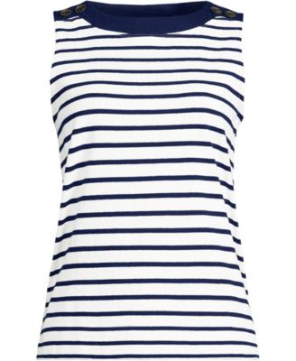 Женский топ Lands' End Plus Size Mariner Button Shoulder Tank
