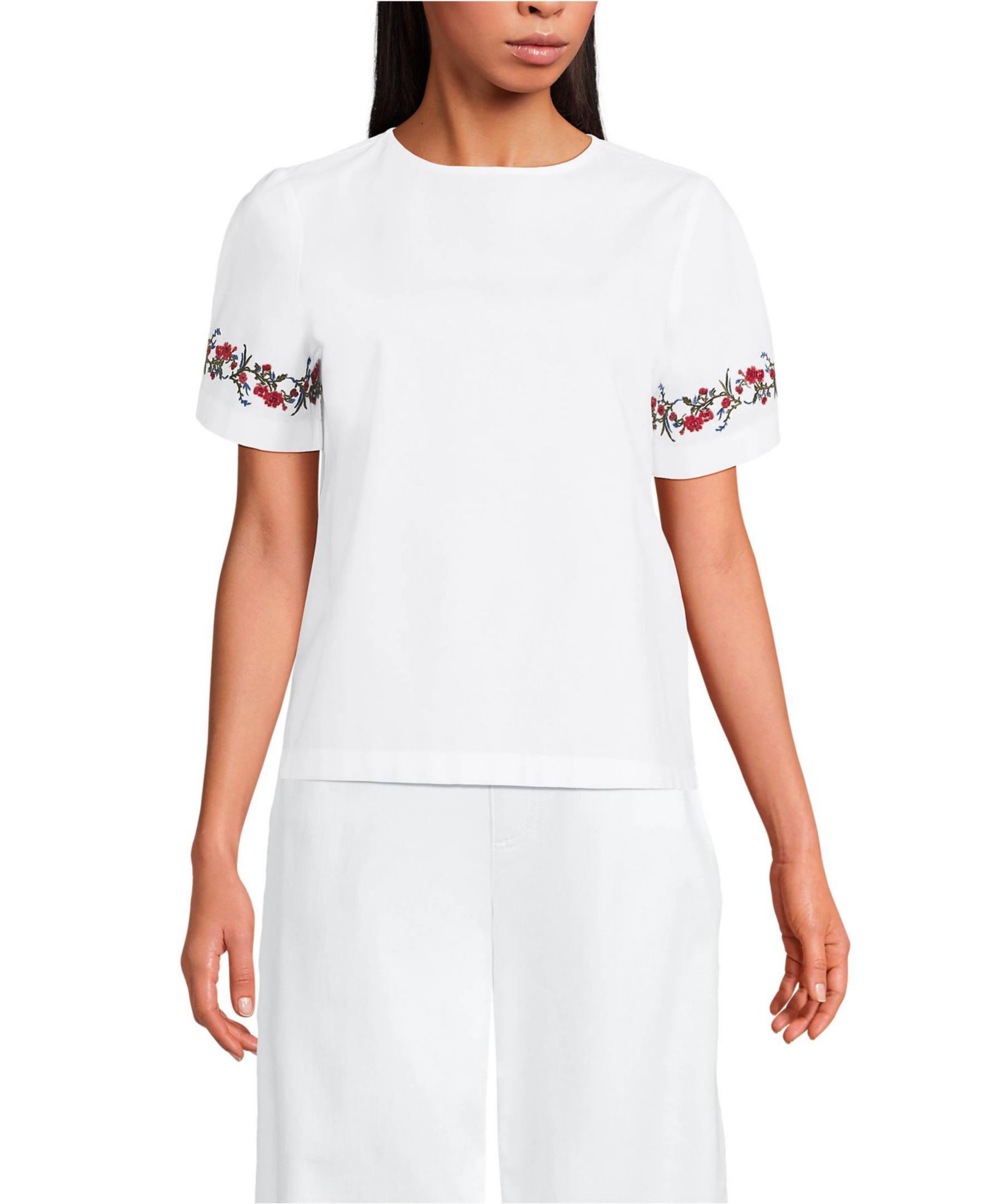 Футболка Lands' End Women's Poplin Eyelet