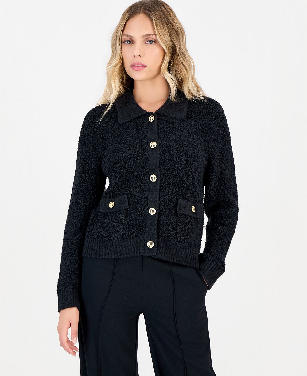 I.N.C. International Concepts Petite Boucle Relaxed-Fit Cardigan, Macy's Exclusive
