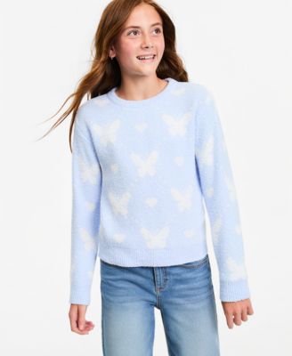 Свитер детский с круглым вырезом и бабочками, размеры XS-XL, эксклюзив Macy's