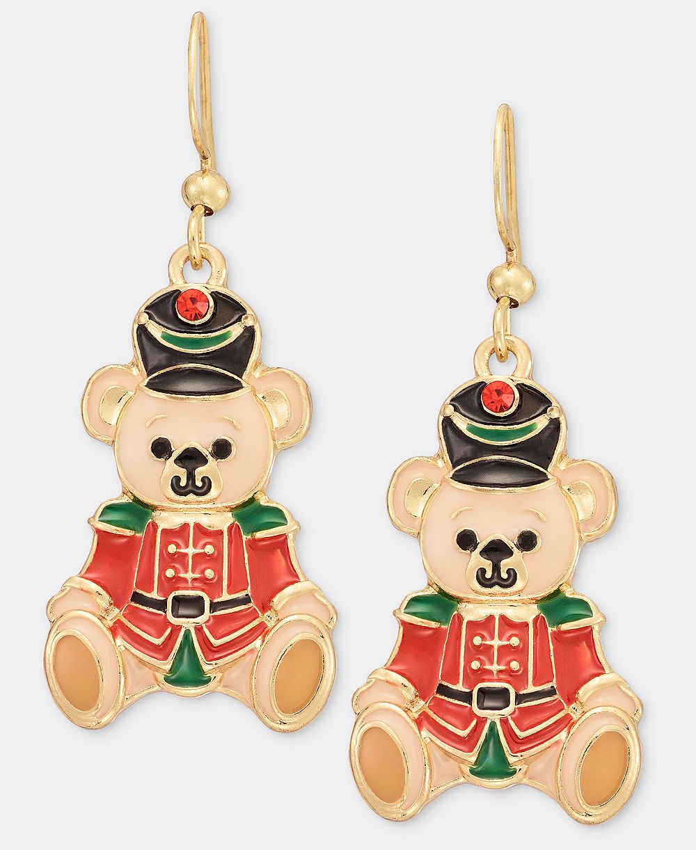 Holiday Lane серьги-подвески Christmas Nutcracker Teddy Bear
